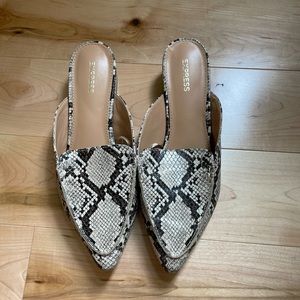 Express Snake skin mules